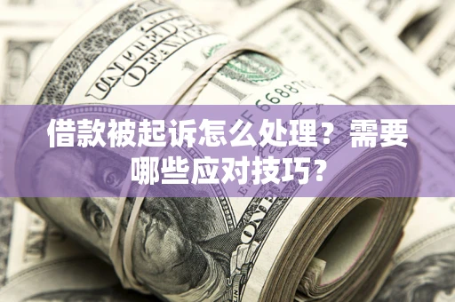 北京借款被起诉怎么处理？需要哪些应对技巧？